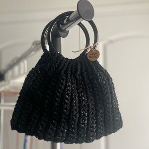 Handmade Black Woven Bag